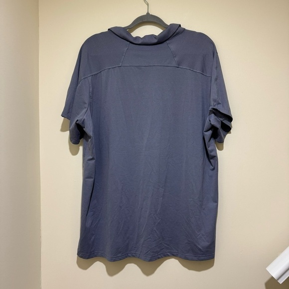 Men’s Columbia Light Purple + Grey Striped Lightweight Short Sleeve Polo Size 2X - Picture 8 of 12